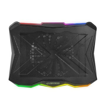 PODSTAWKA CHŁODZĄCA POD LAPTOPA 12-17 REGULOWANA PODKŁADKA LED RGB Z USB