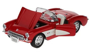 1957 CHEVROLET CORVETTE METAL MODEL WELLY 1:24 CZERWONY