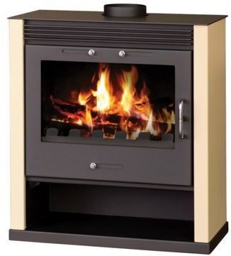 PIEC PIECYK KOMINEK WOLNOSTOJĄCY NA DREWNO RUBIN IVORY 13kW DO 130m² ECO