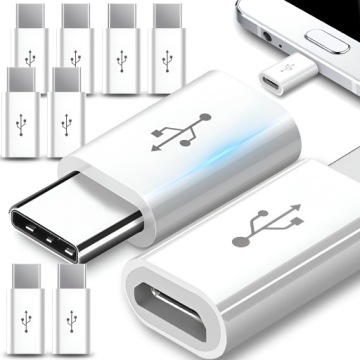 PRZEJŚCIÓWKA ADAPTER KABEL MICRO USB-C 3.1 TYP C 10 SZTUK