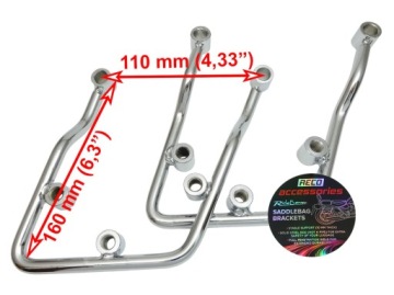 SAFE LOCK Хромированные багажники для HONDA VT 1100 C2 ACE SHADOW / 11 см