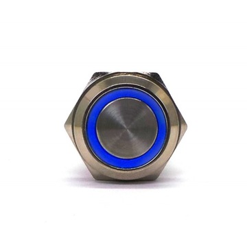Włącznik On/Off zatrzaskowy LED 18mm Niebieski