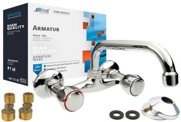 BATERIA UMYWALKOWA WANNOWA ŁAZIENKOWA KLASYCZNA DO UMYWALKI CHROM