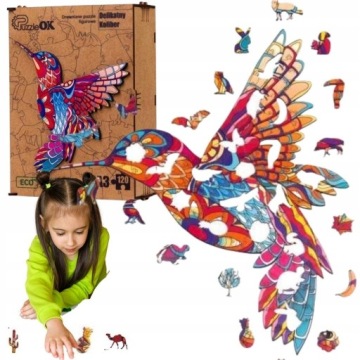 Skládačka Kreativní zábava Puzzle Manuální hra pro děti Kolibřík Pták