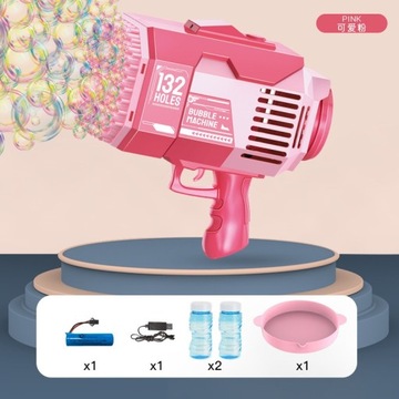 Пистолет BUBBLE Bazooka Bubble Machine Liquid Pink Модель