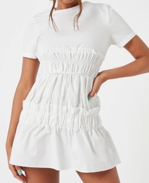 Sukienka koszulowa MISSGUIDED 40 L NOWA biała HIT