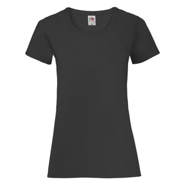 KOSZULKA DAMSKA FRUIT OF THE LOOM T-shirt Black L