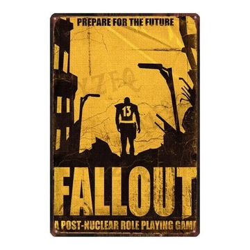 Fallout gry plakietki emaliowane metalowa płytka ś
