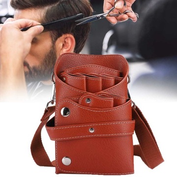 ПОЯС ПАРИКМАХЕРСКИЙ РЕМЕНЬ ДЛЯ ИНСТРУМЕНТОВ НОЖНИЦЫ, КОЖА КОРИЧНЕВЫЙ