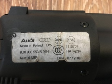 AUDI Q3 ROLETA KUFRU ČERNÁ 8U0863553 PĚKNÝ