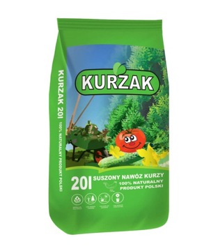 Kurzak suszony skuteczny i wydajny naturalny nawóz obornik 20l