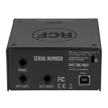RCF TRK PRO1 Аудиоинтерфейс USB 2.0, 24 бит/192 Кб