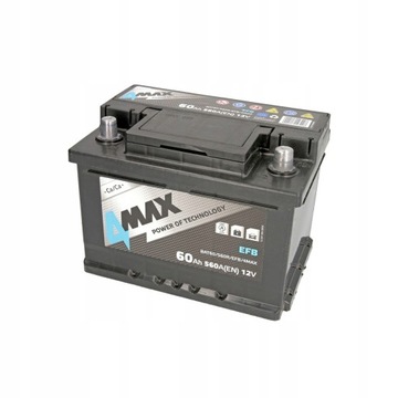 Akumulator 4MAX EFB 60Ah 560A P+
