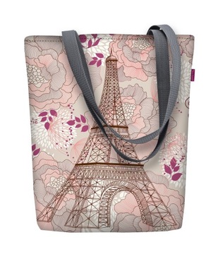Torebka płócienna miejska shopper na ramię Bertoni Sunny - Bonsoir