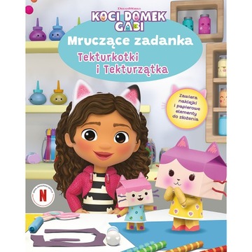 KSIĄŻECZKA DLA DZIECI NAKLEJKI ZADANKA KOCI DOMEK GABI PANDUŚ TREFL 3+