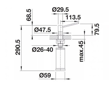 BLANCO TORRE CHROME Диспенсер 512593