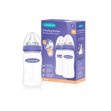 LANSINOH Zestaw Butelki ze smoczkiem NATURAL WAVE 240 ml 2 sztuki