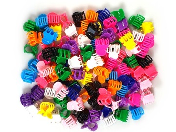 ŻABKI DO WŁOSÓW SPINKI KRABIKI KLAMERKI 1cm 100szt
