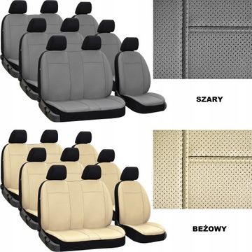 POKROWCE MIAROWE SKÓRZANE do RENAULT TRAFIC 3 9m