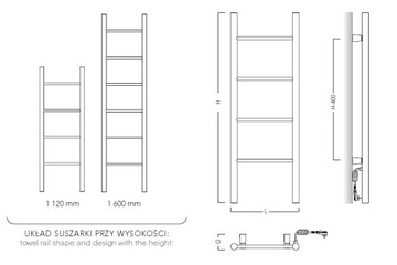 ЭЛЕКТРИЧЕСКАЯ СУШИЛКА МАТОВЫЙ БЕЛЫЙ INSTAL DESIGN