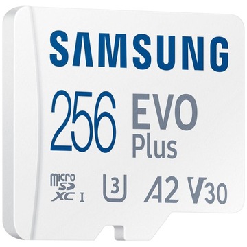 Карта памяти Micro SD Samsung EVO Plus microSDXC 256 ГБ C10 A2 V30 UHS-I U3