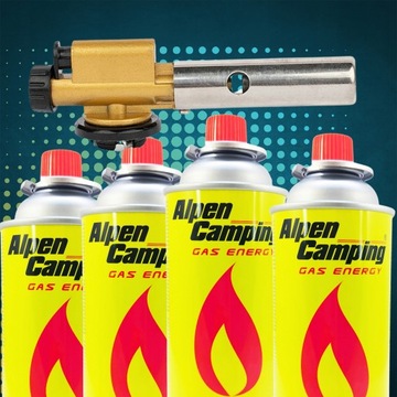 газовая горелка мощностью 1300 Вт + 4 баллона