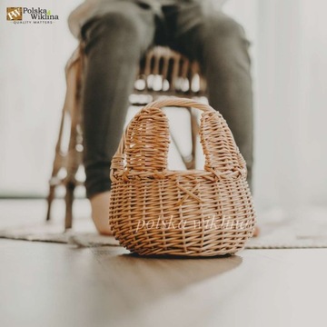 ПАСХАЛЬНАЯ КОРЗИНКА, МИШКА, ПЛЕТЕННАЯ КОРЗИНА С УШАМИ ДЛЯ ПОКОЛЕНИЯ, 15 СМ НАТУРАЛЬНЫЙ