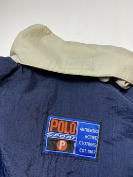 POLO SPORT Ralph Lauren VINTAGE RETRO KURTKA Z KAPTUREM Z LAT 80/ L