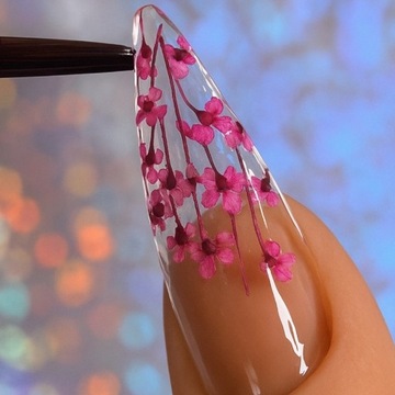 Suszone Kwiaty Do Paznokci Ozdoby Paznokcie Hybrydy Sztuczne Kwiatki