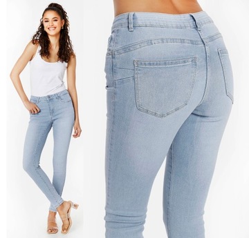 SPODNIE GOODIES DAMSKIE JEANS RURKI WYSZCZUPLAJĄCE