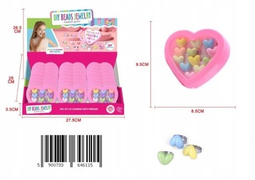 НАБОР КОЛЬЦЕВ СЕРДЦЕ ДЛЯ ДЕВОЧКИ, 12 ШТ.