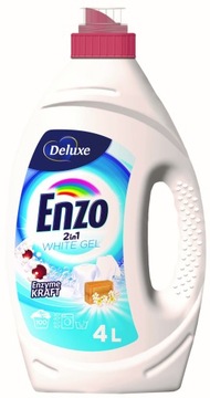 DELUXE ENZO - Żel do prania białego WHITE 4 l