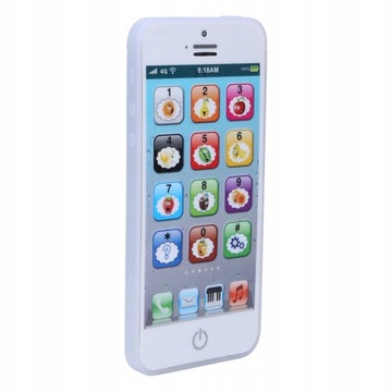 TELEFON ZABAWKOWY SMARTFON EDUKACYJNY BIALY