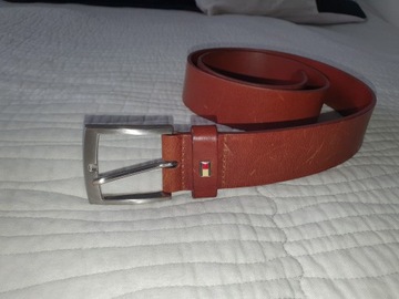 Pasek skórzany męski TOMMY HILFIGER 100 % skóra r. 90 , dł. całk.108 cm