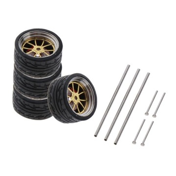 8 деталей колес в масштабе 1:64 с колпаками и наконечниками.