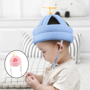 Детская защитная кепка, противоударный шлем, маска стрекозы, розовая