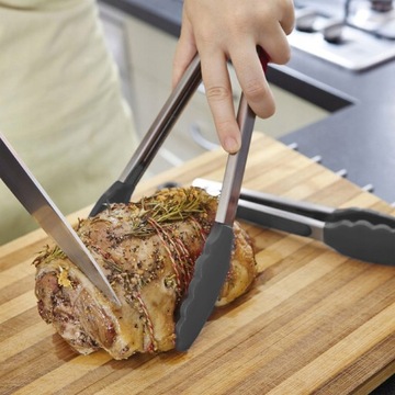 ЩИПЦЫ-ГРИЛЬ универсальные стальные кухонные для мяса, рыбы, салатов XXL