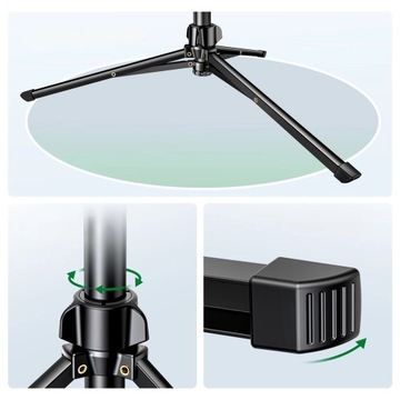 Палка для селфи Ugreen LP680 с подставкой и Bluetooth-пультом дистанционного управления 1,8 м - черная