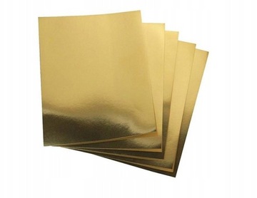 PAPIER GOLD ZŁOTY MIRROR LUSTRZANY LUSTRO 10 arkuszy A4 300g/m2