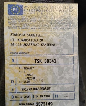 Renault Clio IV Grandtour  1.5 dCi 90KM 2016 Renault Clio 2016r, 1.5 DCI. Lekko uszkodzony tyl. Jezdzi. 1.5 Diesel, zdjęcie 20