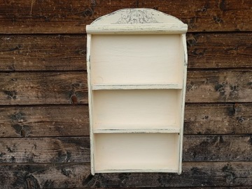 DREWNIANA MALOWANA PÓŁKA SHABBY CHIC
