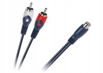 Kabel przewód 1xRCA gniazdo 2xRCA wtyk Cinch 0.2m