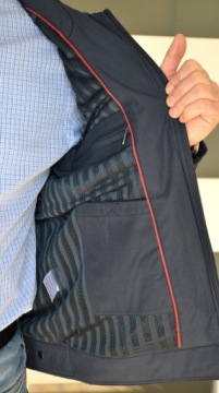 Мужская куртка из эланохлопка весна-лето M темно-синяя