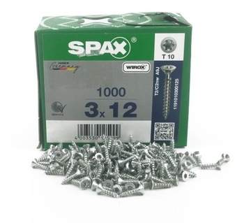 Wkręty Spax 3x12 1000szt WIROX TX T10