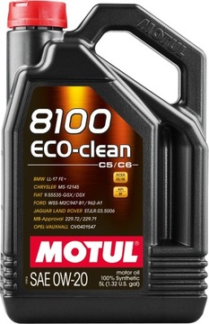 Olej syntetyczny Motul 8100 Eco-Clean 0W-20 C5/C6 5L