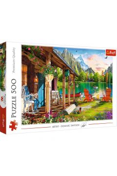 Puzzle 500 el - Domek w górach TREFL