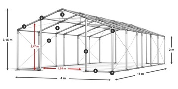 Палатка Палатка Холлы 4х11м Зимняя DAS 620 WP