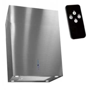 NOWOCZESNY SREBRNY OKAP WYSPOWY SANDY 60 + PILOT