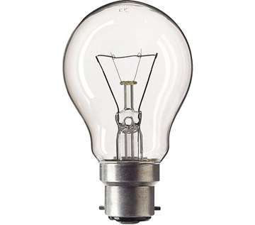 Żarówka Tradycyjna DUŻY ANGIELSKI GWINT A55 230V B22 22mm 60W Przezroczysta