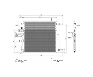 CHLADIČ KLIMATIZACE DODGE RAM 2013 - 2018 3.0L 3.6L 5.7L R1500